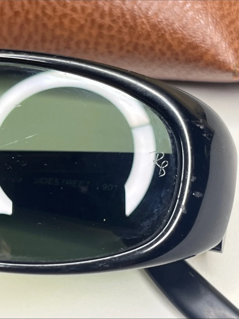 Ray-Ban Women's Black Oval Sunglasses with Green Lenses